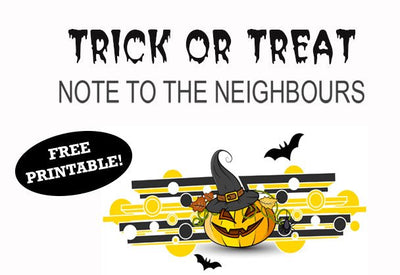 Halloween Note for the neighbours