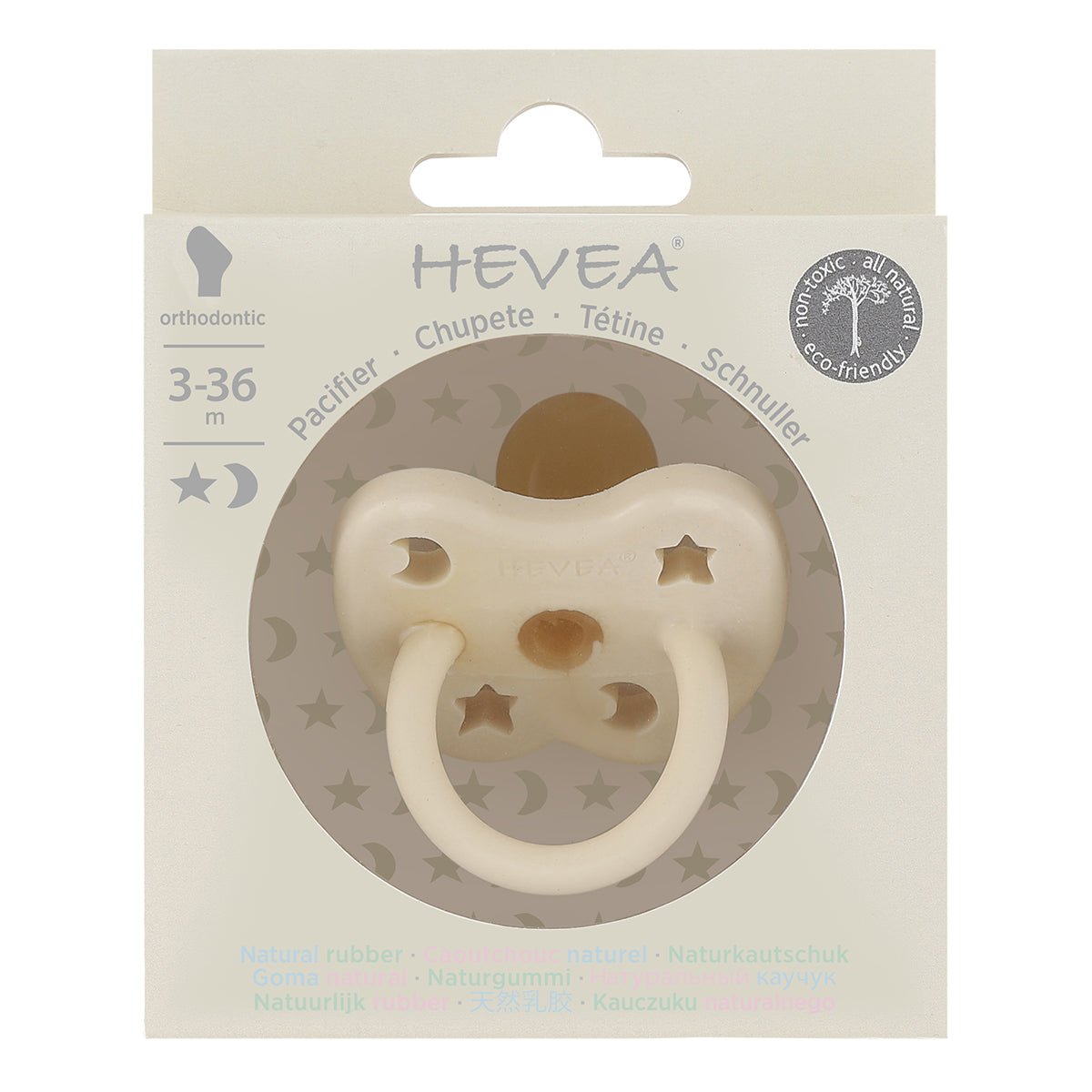 Hevea Pacifier Milky White 3-36 | Hevea