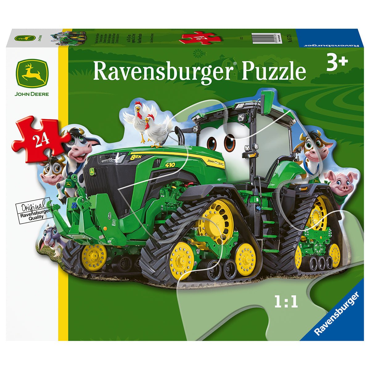 John Deere Tractor Shaped Puzzle 24pc | Ravensburger