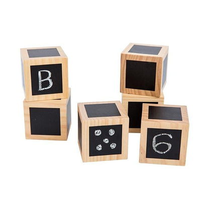 Chalkboard wooden cubes | Freckled frog