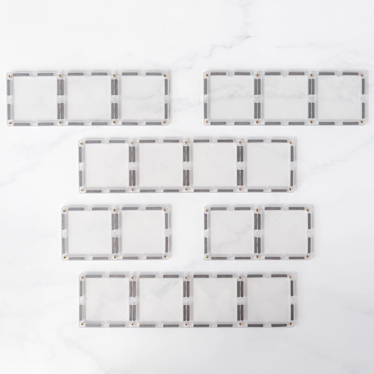 Connetix Rectangle Pack Clear 12 pc | Connetix tiles