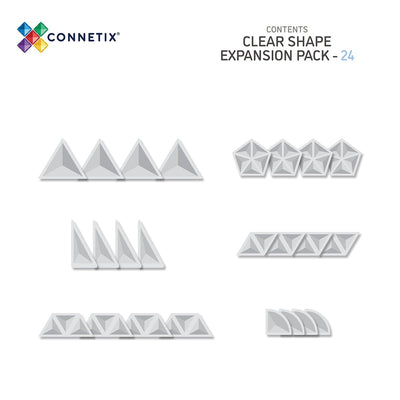 Connetix Shape Expansion Clear 24 pc | Connetix tiles