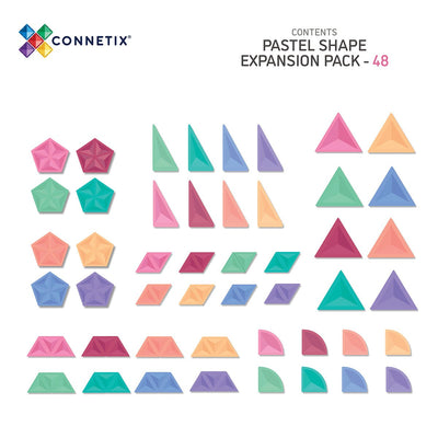 Connetix Shape Expansion Pastel 48 pc | Connetix tiles