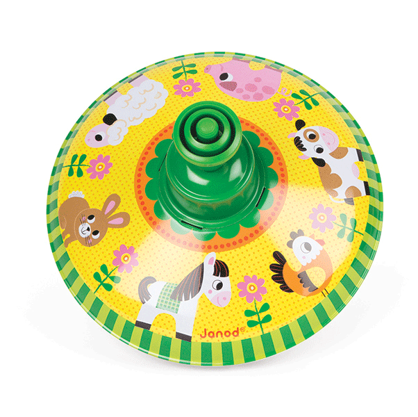 Janod Farm Spinning Top Classic toys spinning top Lucas loves cars