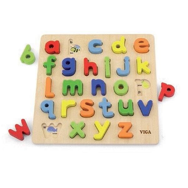 Block lower case letter puzzle | Viga Toys