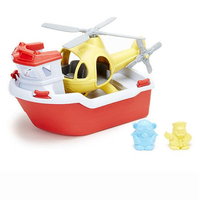 Rescue boat with Helicopter | Green Toys |  Lucas loves cars