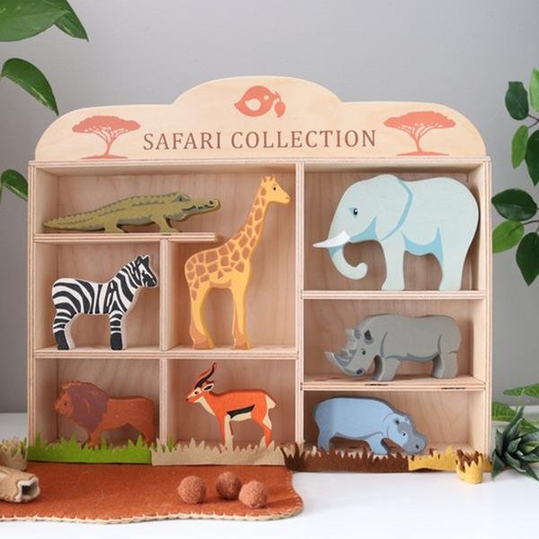 Tender Leaf Safari Animal Shelf Set - Main Image