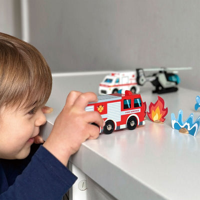 Emergency Vehicles - Lucas loves cars