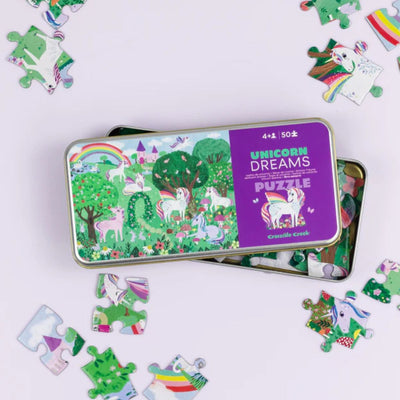 Travel Tin Puzzle Unicorn Dreams | Crocodile Creek - Lucas loves cars