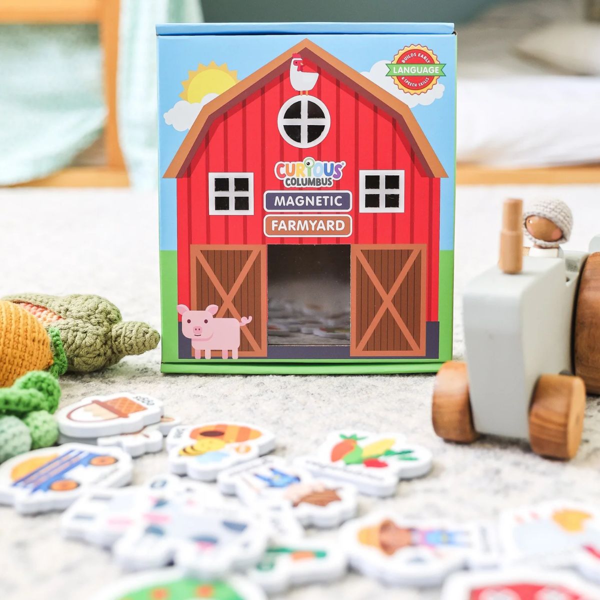 Magnetic Farmyard | Curious Columbus - Lucas loves cars