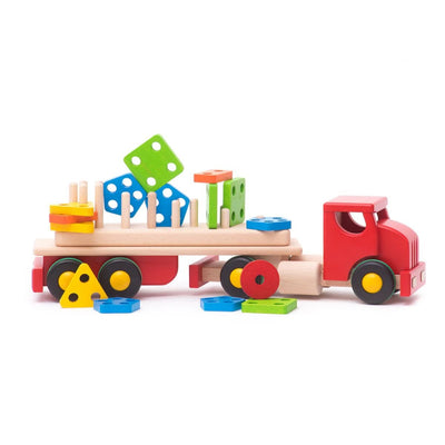 Bajo Big Truck with Shape Stacker Tray | Bajo toys