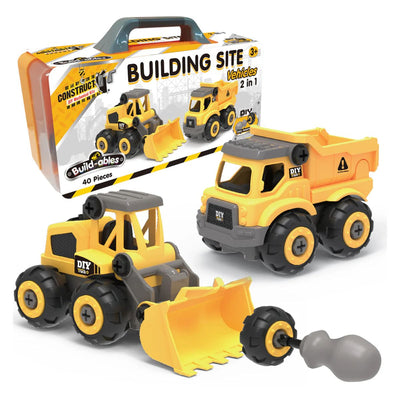 Build - ables Building Site Vehicles 2 in 1 | Build - ables - Lucas loves cars