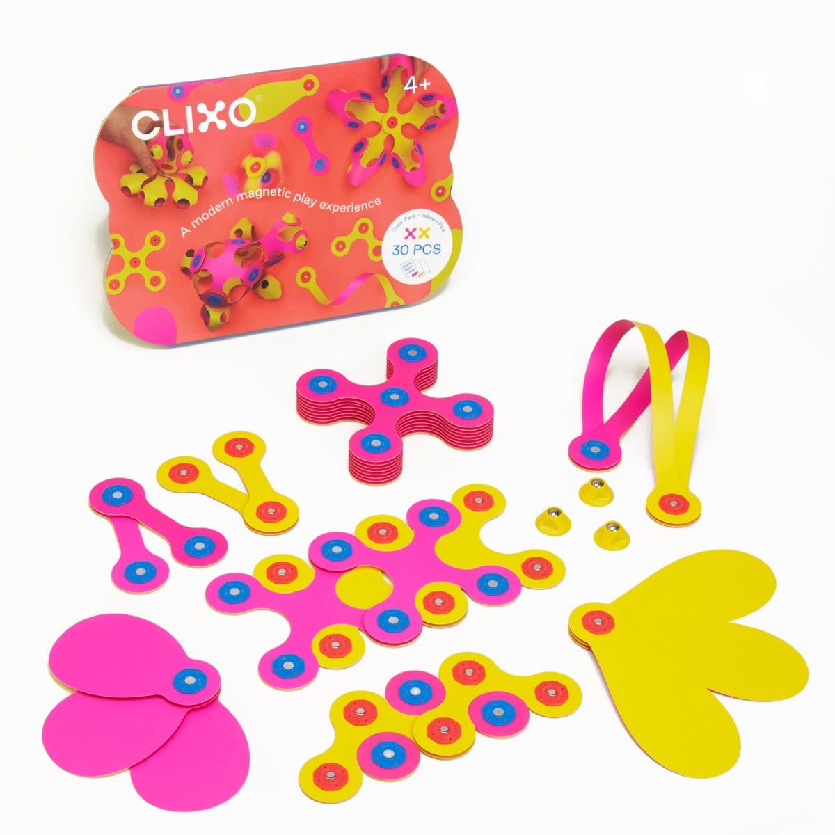 Clixo Crew Pack Pink Yellow 30 pieces | Clixo