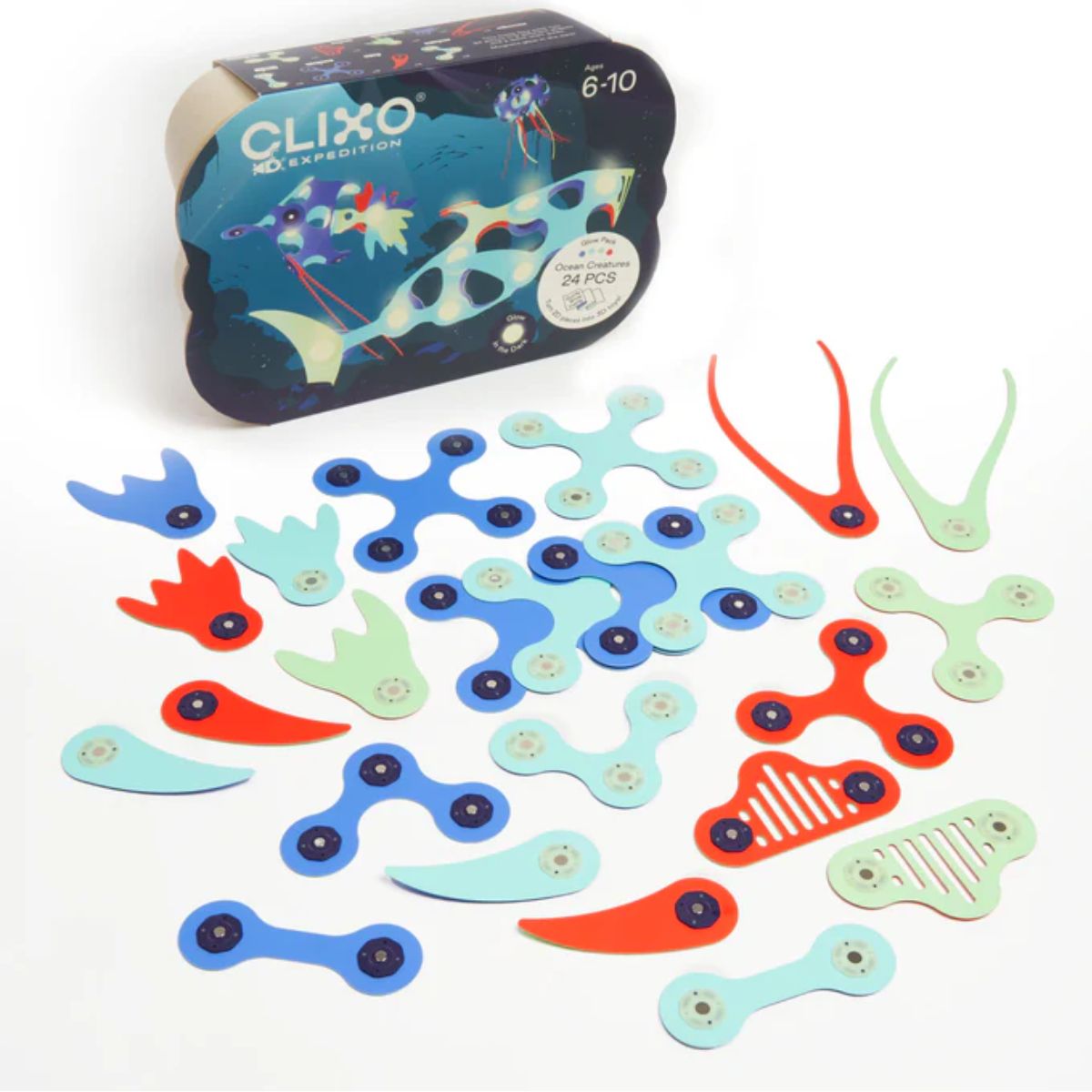 Clixo Ocean Creatures 24 Pieces | Clixo