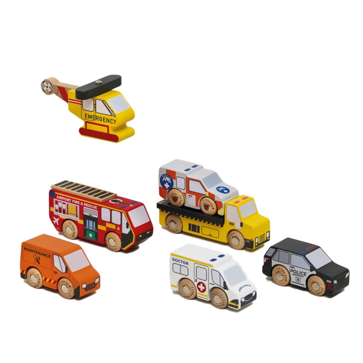 Emergency Helicopter & Rescue Vehicles | Le Toy Van - Lucas loves cars