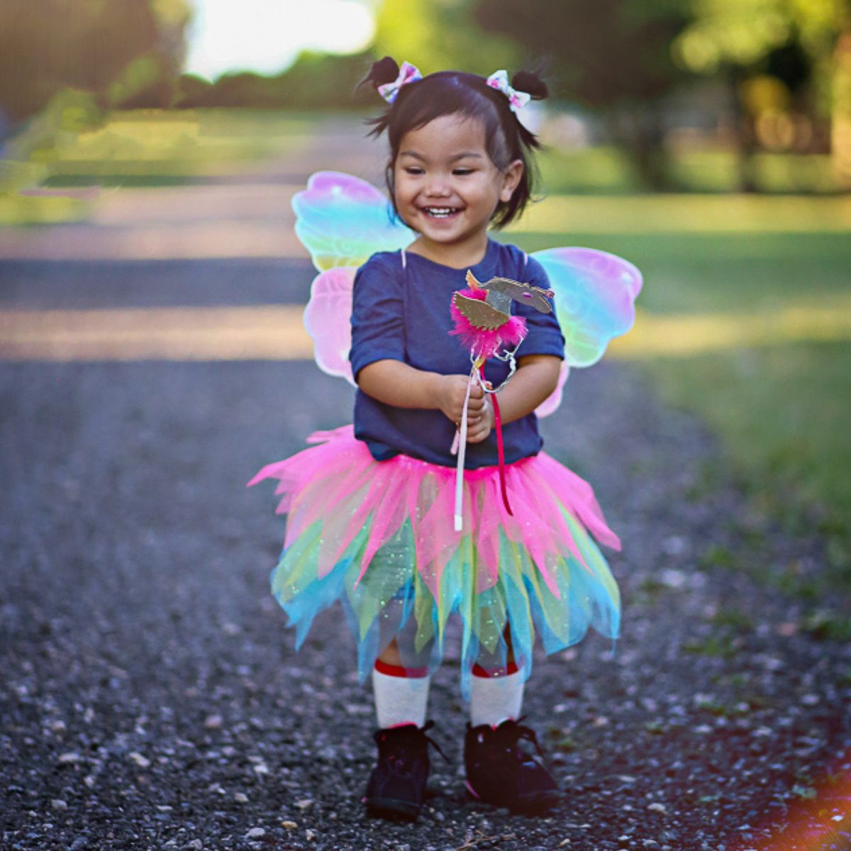 Neon Rainbow Tutu Wings | Great Pretenders