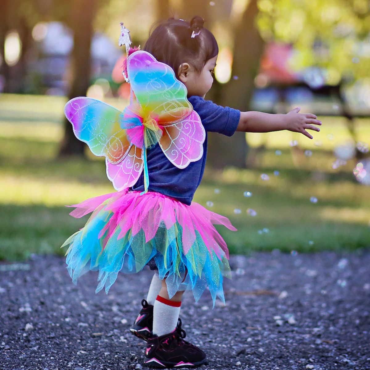 Neon Rainbow Tutu Wings | Great Pretenders