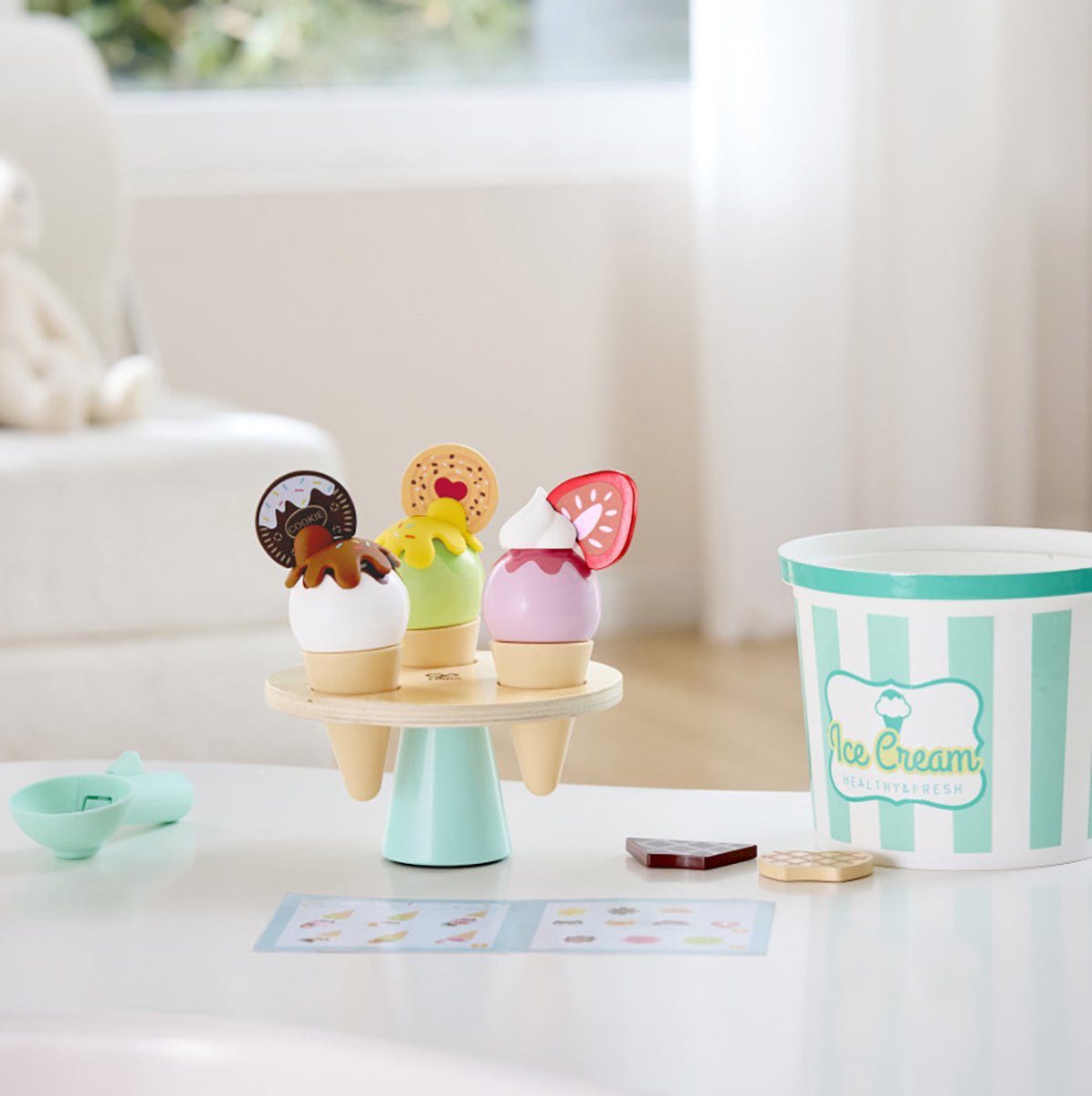 Scoop & Serve Ice Cream Set | Hape - Lucas loves cars
