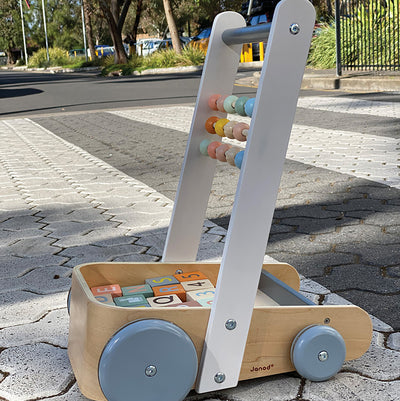 Janod Walker With Blocks | Janod - Lucas loves cars