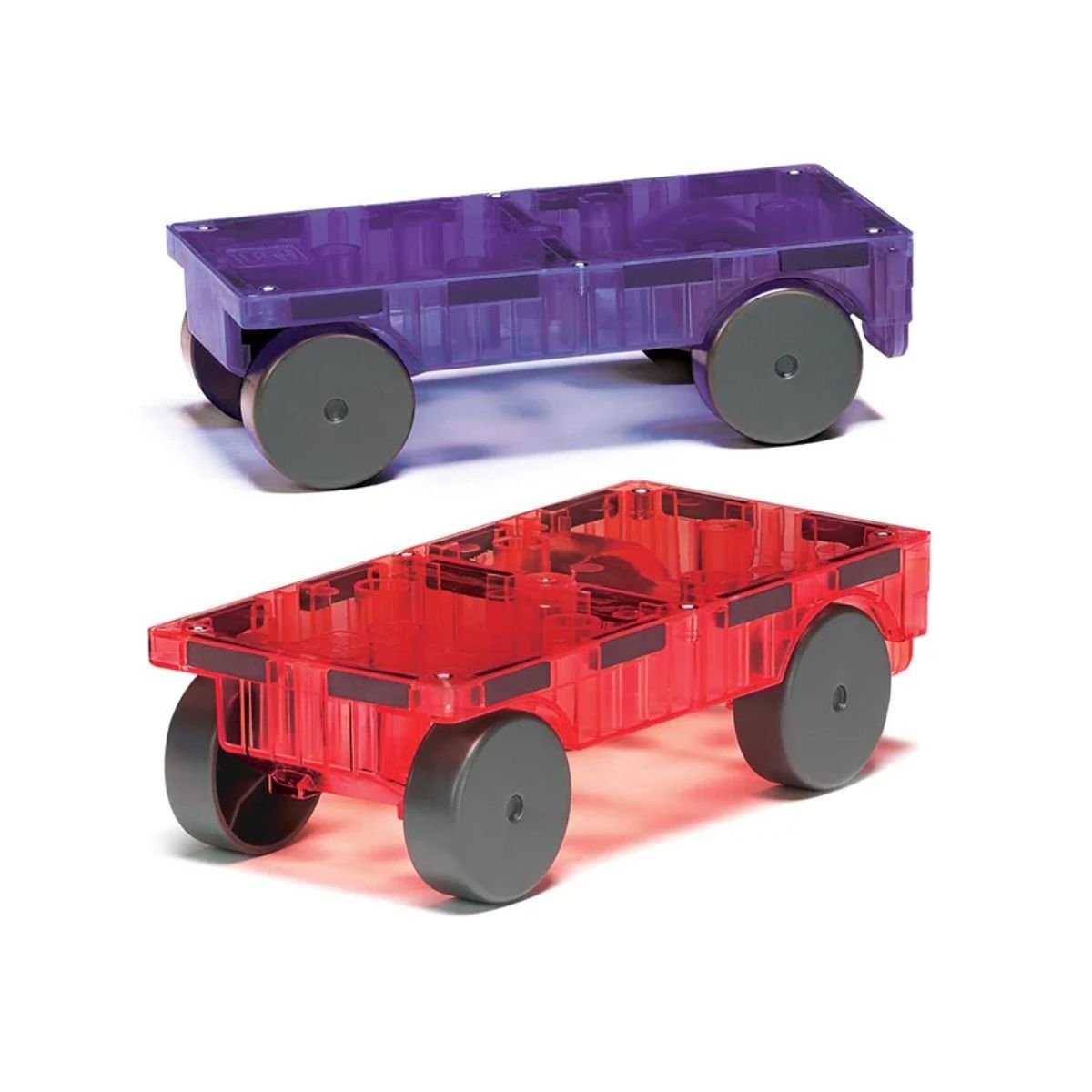 Magna Tiles Car Bases Purple and Red | Magna Tiles