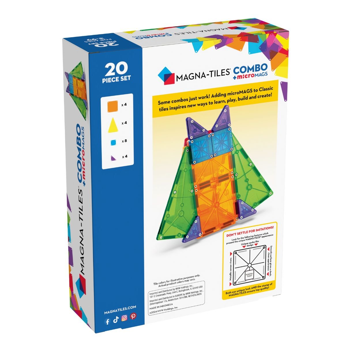 Magna Tiles Combo with microMAGS 20pc - PREORDER | Magna Tiles