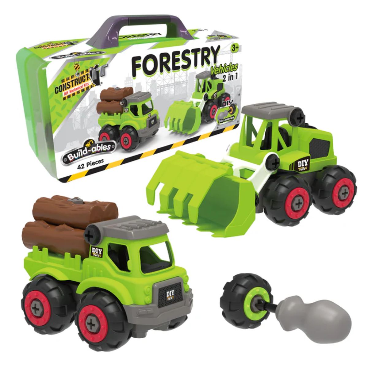 Build - ables Forestry Vehicles 2 in 1 | Build - ables - Lucas loves cars