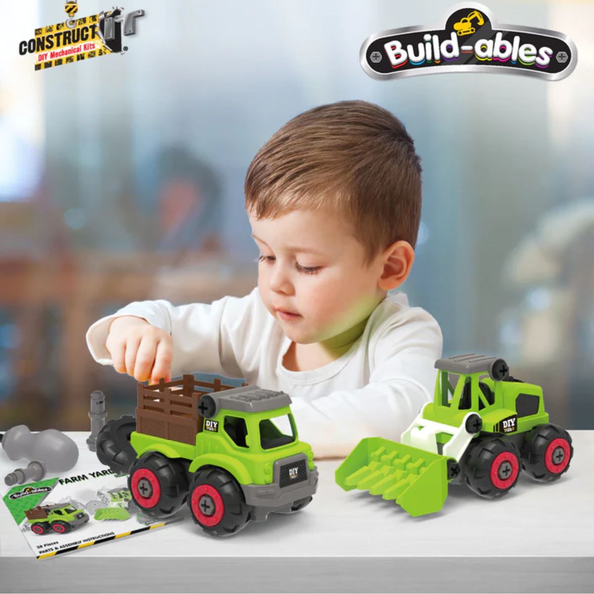 Build - ables Farm Hand Vehicles 2 in 1 | Build - ables - Lucas loves cars