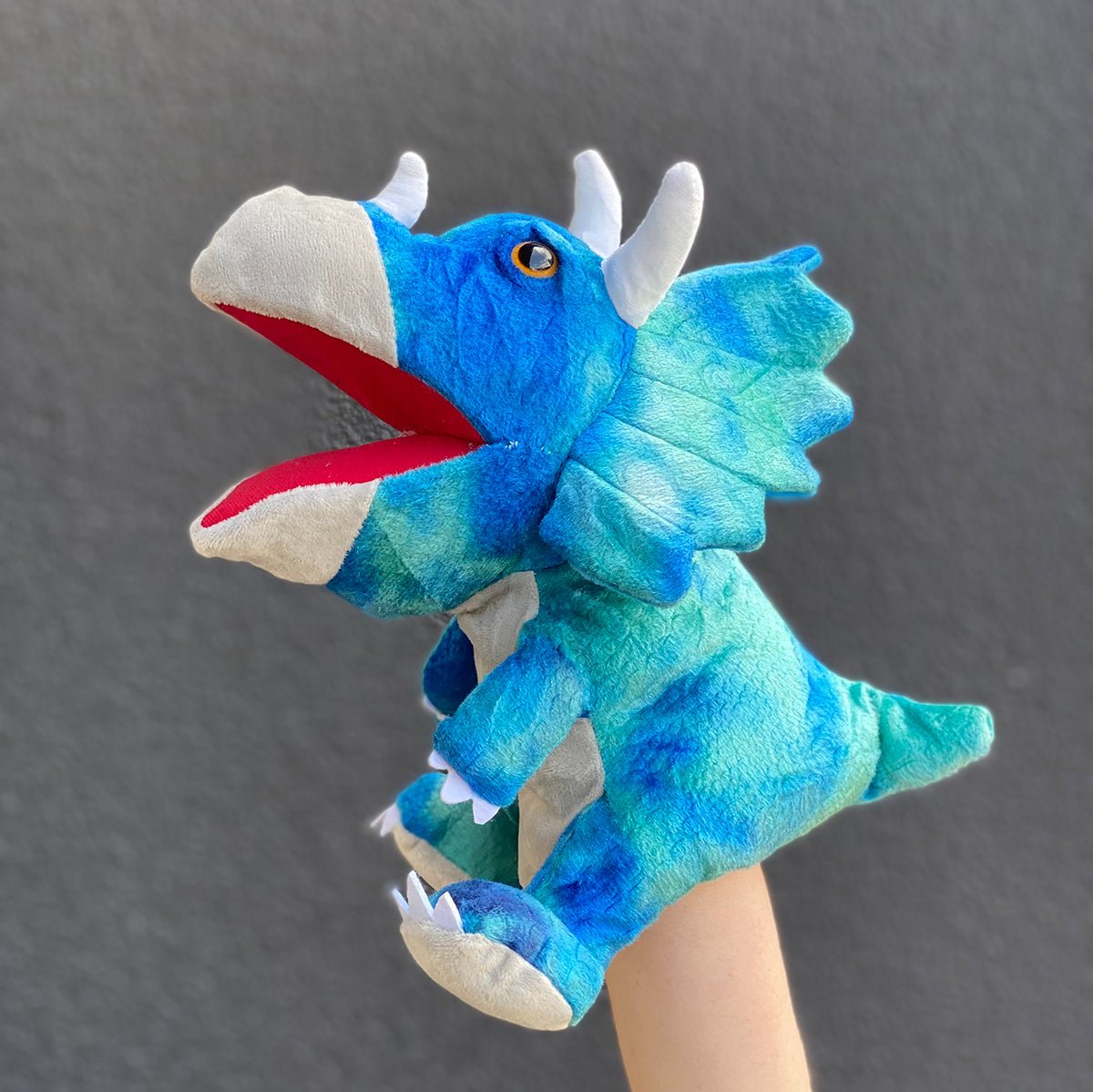 Dinosaur Hand Puppet Triceratops | Johnco - Lucas loves cars