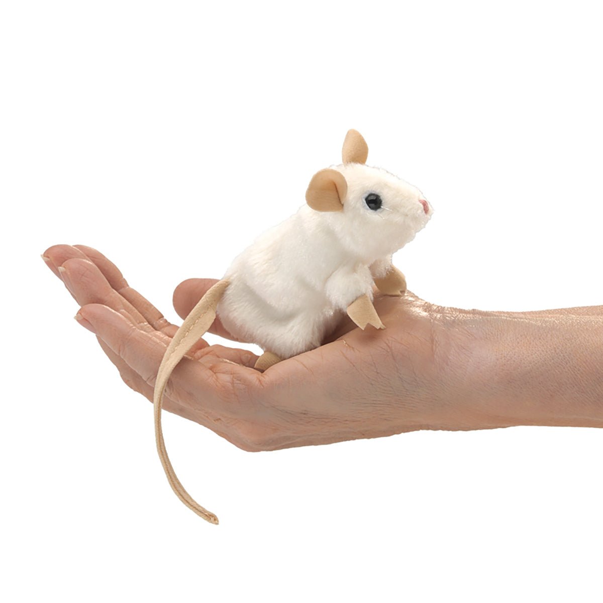 Finger Puppet White Mouse | Folkmanis
