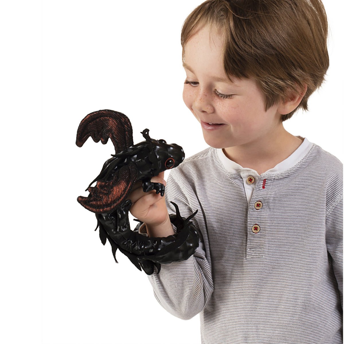 Finger Puppet Black Dragon | Folkmanis