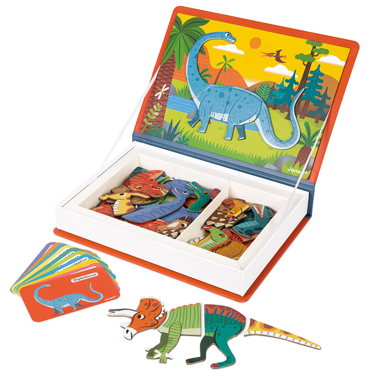 Magnetibook Dinosaurs  | Janod - Lucas loves cars