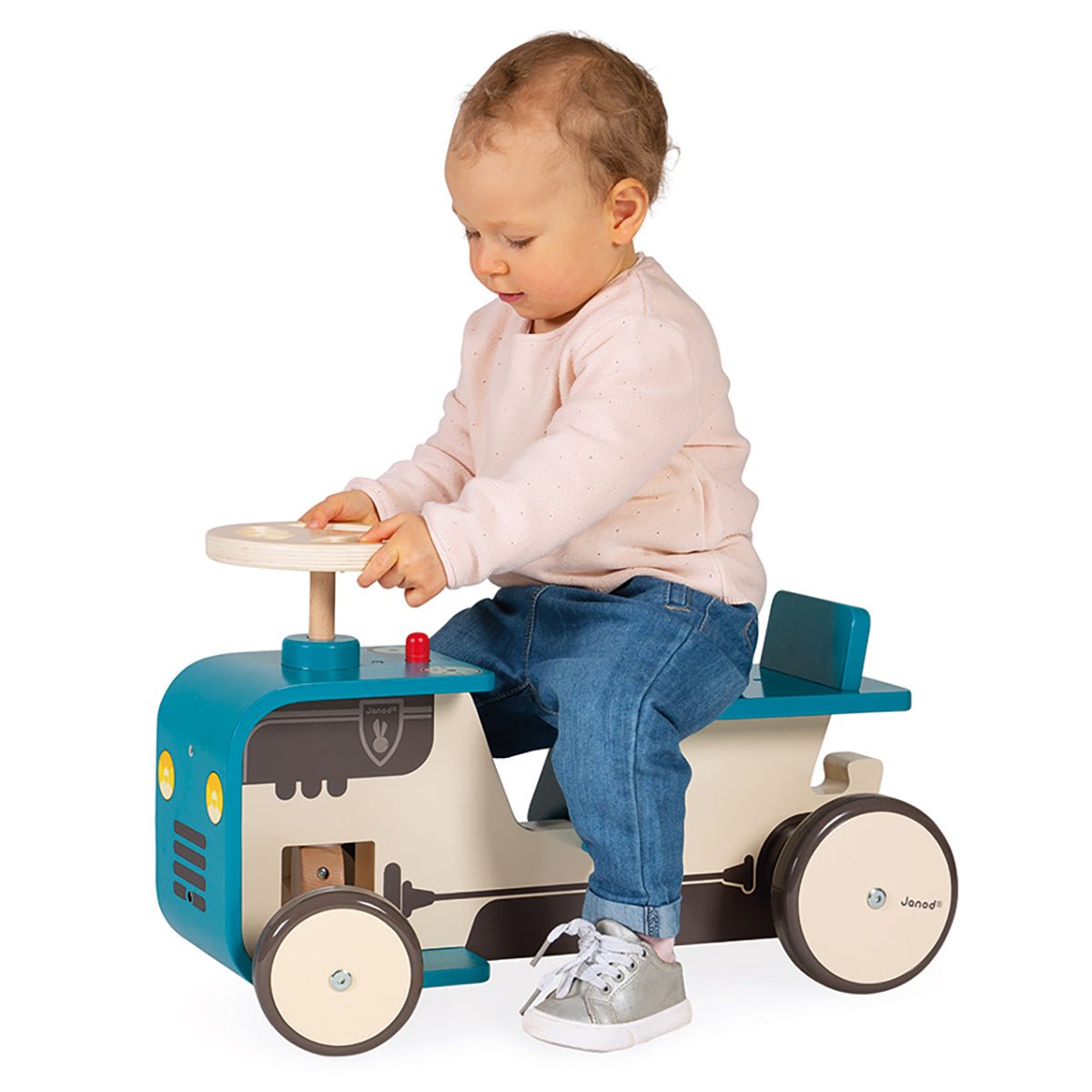 Wooden Ride On Tractor | Janod ride on Tractor toy – Lucas loves cars