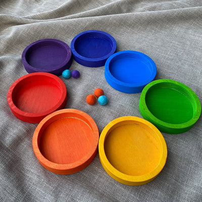 Papoose Wooden Dishes Rainbow | Papoose