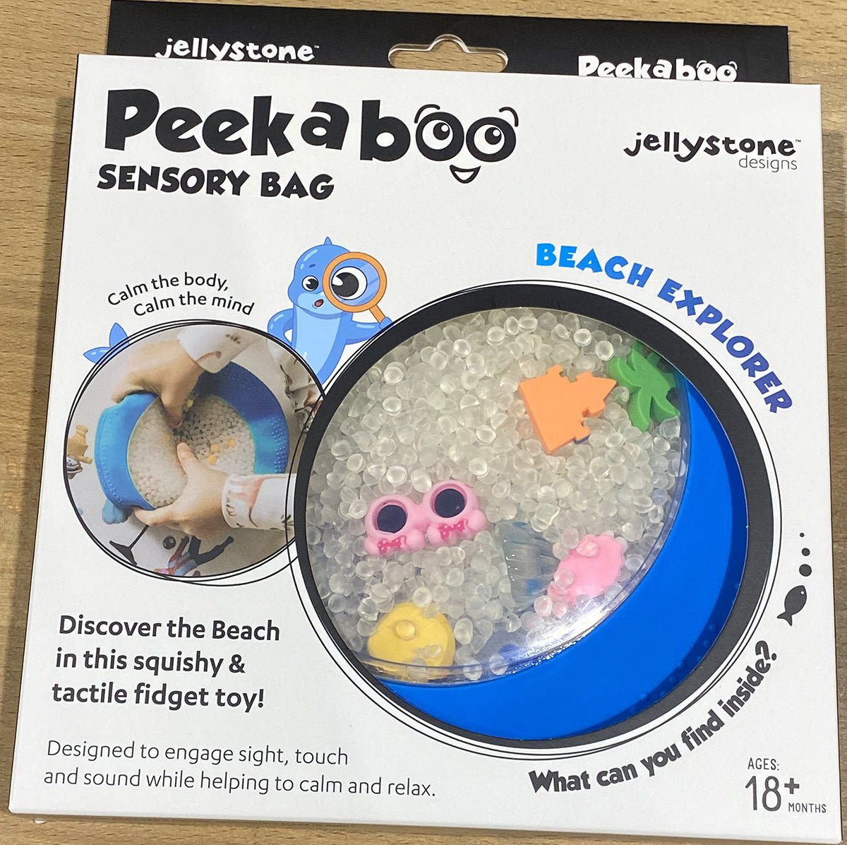 Peekaboo Sensory Bag Beach Blue | Jellystone