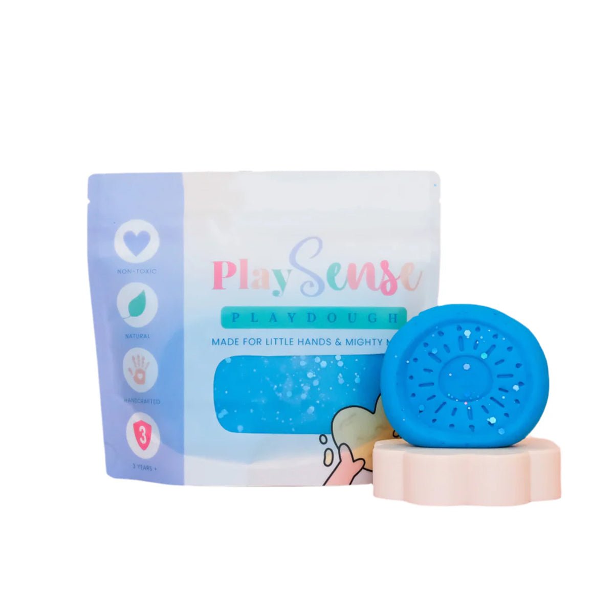 Play Sense Playdough Glitter Blue | Play Sense - Lucas loves cars