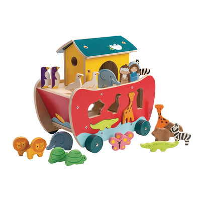 Tender Leaf Noah's Ark shape sorter | Tender Leaf Toys - Lucas loves cars