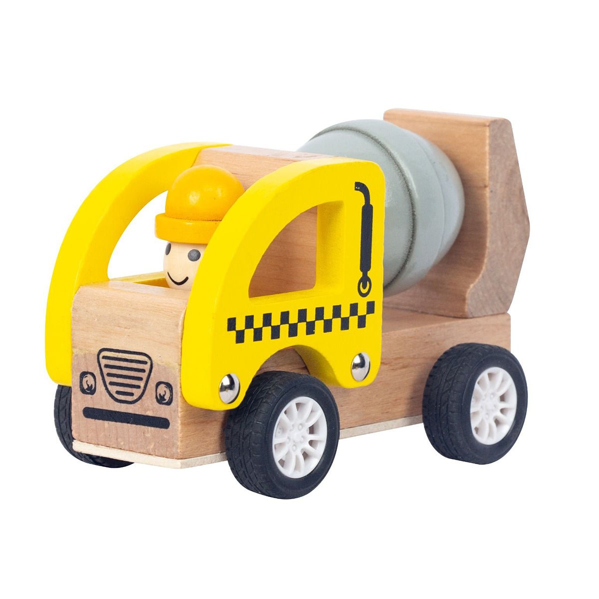 Wooden Pullback Cement Mixer | Toyslink