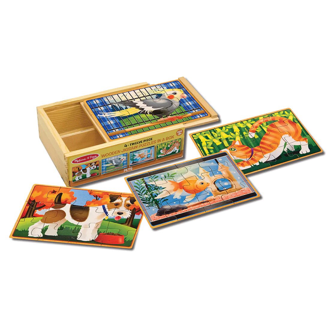 4 Pet Jigsaw puzzles in a box | Melissa and Doug