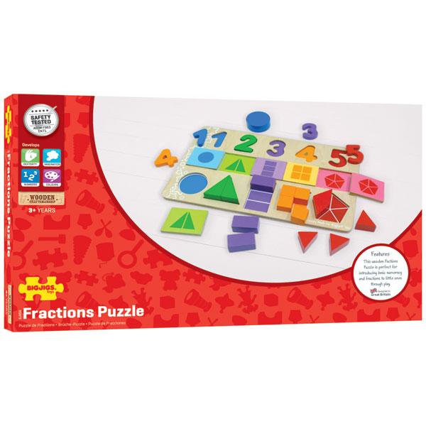 BigJigs My first fractions | Fractions Wooden puzzle 