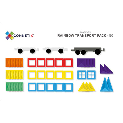 Connetix Rainbow Transport 50 pc | Connetix tiles