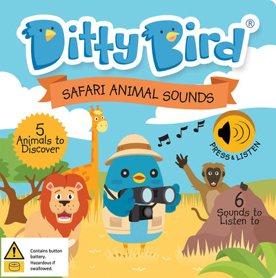 Ditty Bird Safari Animal Sounds Book | Ditty Bird