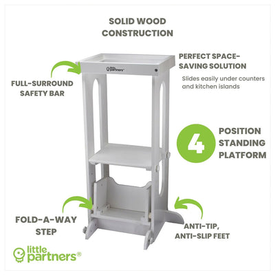Explore N Store Learning Tower White | Little Partners