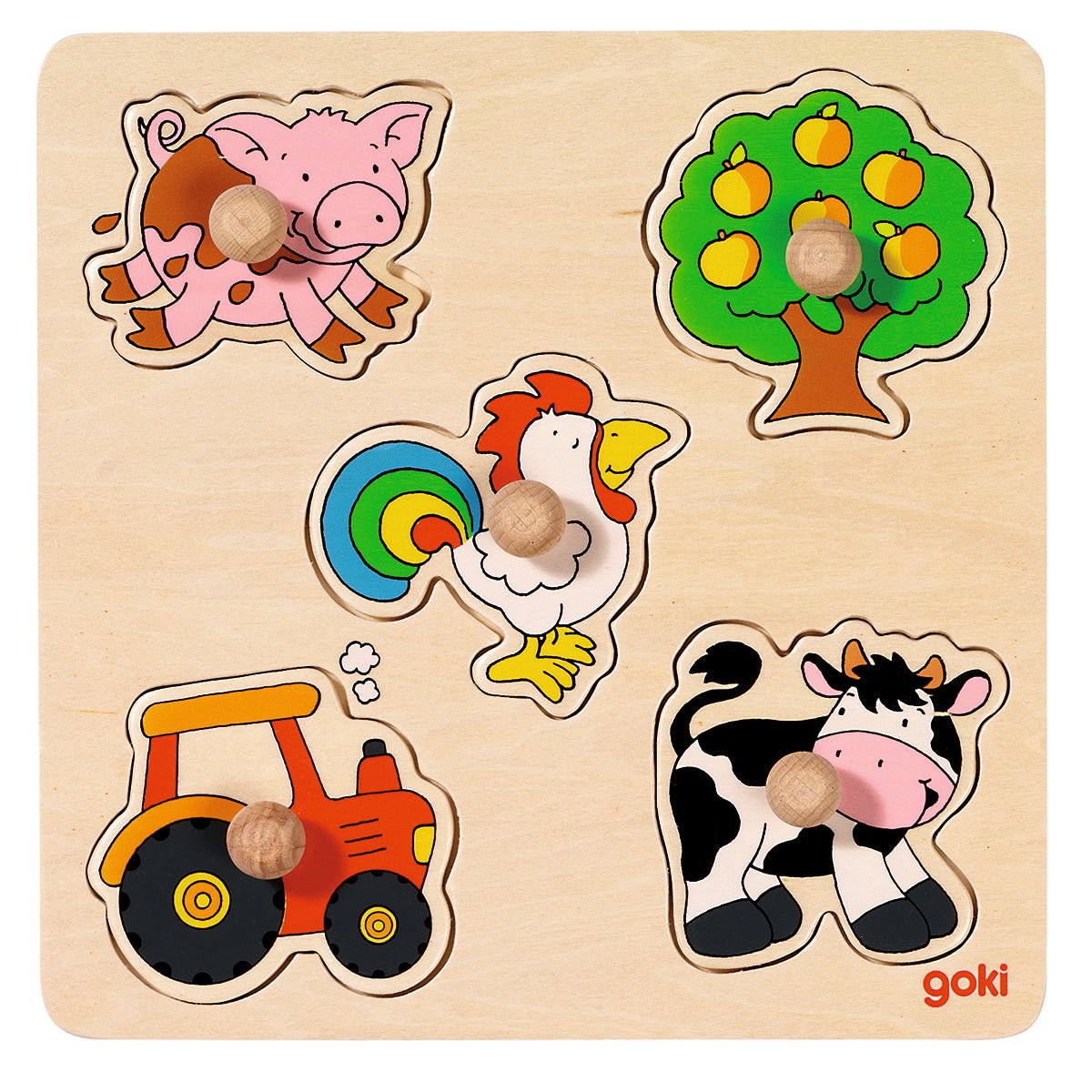 Farm fun knob puzzle | GOKI