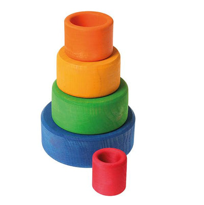 Grimms Wooden Stacking bowls Colour 
