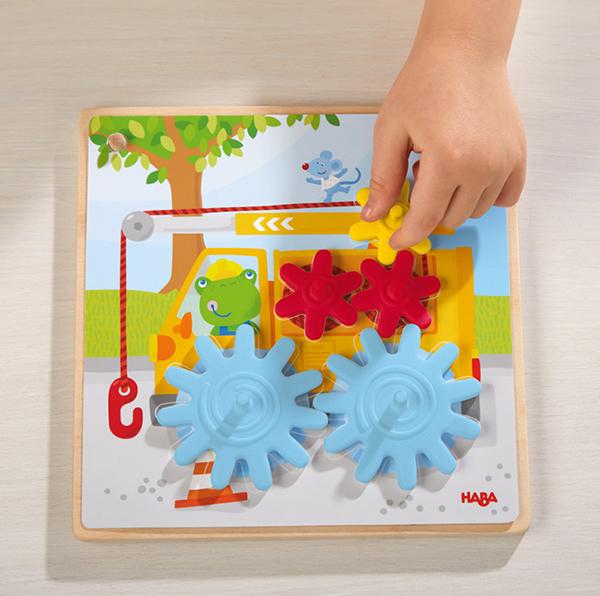 HABA curious cogs wooden toys | Fine Motor Skills  | Lucas loves cars 