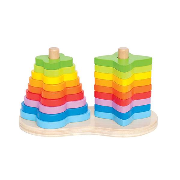 Double rainbow stackers | Hape toys  |  Lucas loves cars