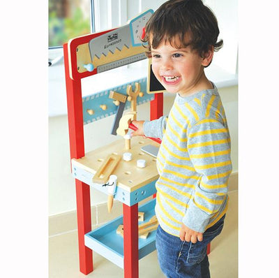 Indigo Jamm  | Carpenters  Bench Toy | Wooden Tool toys | Lucas loves cars 