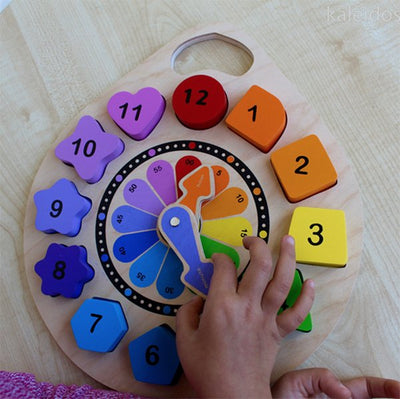 Shape Clock Chunky Puzzle | Kiddie Connect