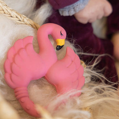Natruba Teether Flamingo | baby pink  flamingo teether |  Sweet baby gifts 