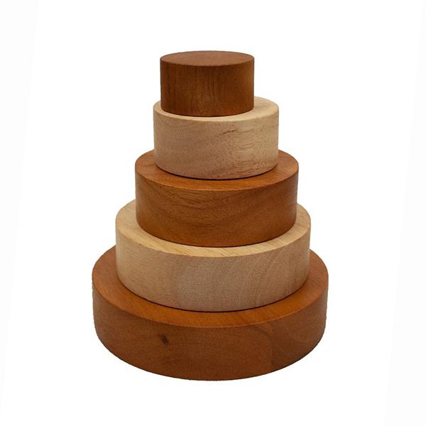 Natural wooden stacking bowls | wooden toys Australia | Lucas loves cars 